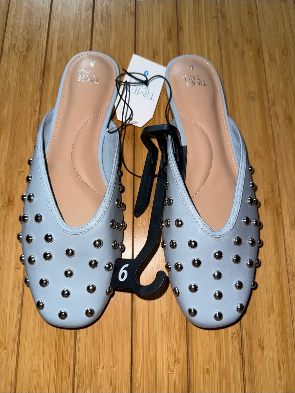 Time and Tru Studded Slip On Mule